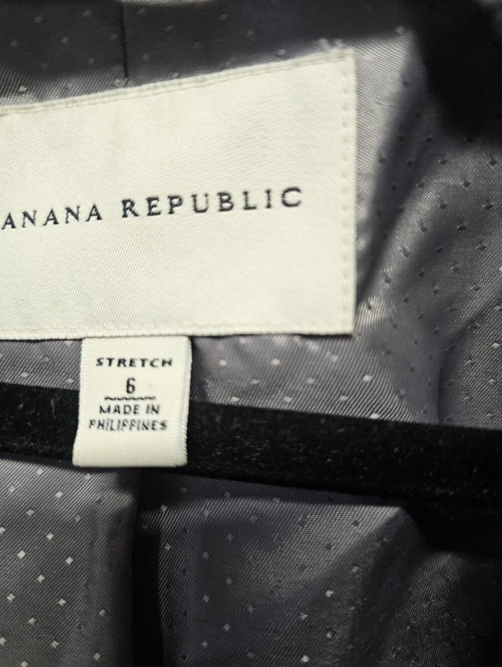 Banana Republic Black Women's Tailored Blazer wool size 6